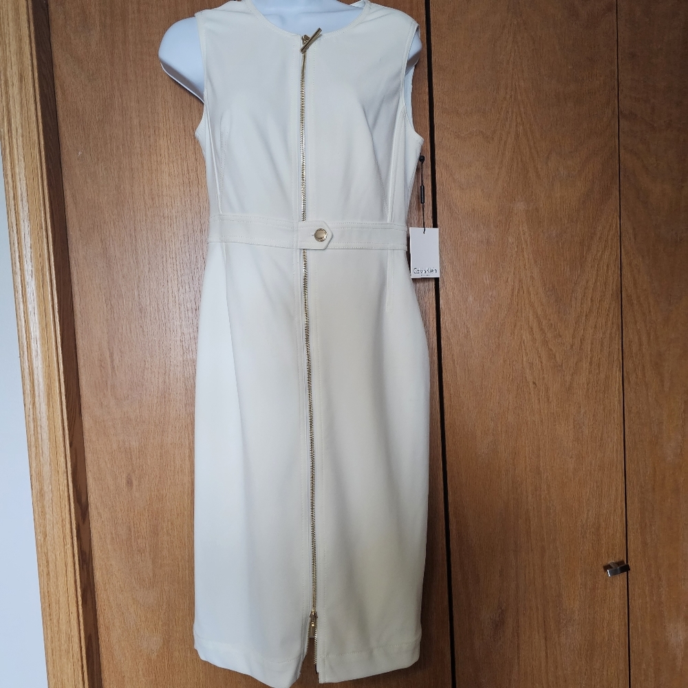 NWT Calvin Klein Dress with gold zipper